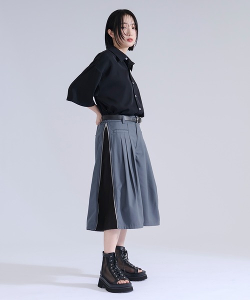 Ellno Loset（エルノロゼット）の「サイドジップバイカラーハーフパンツ（その他パンツ・メンズ・ブラック/ブルーグレー・LARGE/MEDIUM/SMALL）」の16枚目の写真