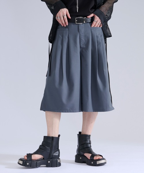 Ellno Loset（エルノロゼット）の「サイドジップバイカラーハーフパンツ（その他パンツ・メンズ・ブラック/ブルーグレー・LARGE/MEDIUM/SMALL）」の8枚目の写真