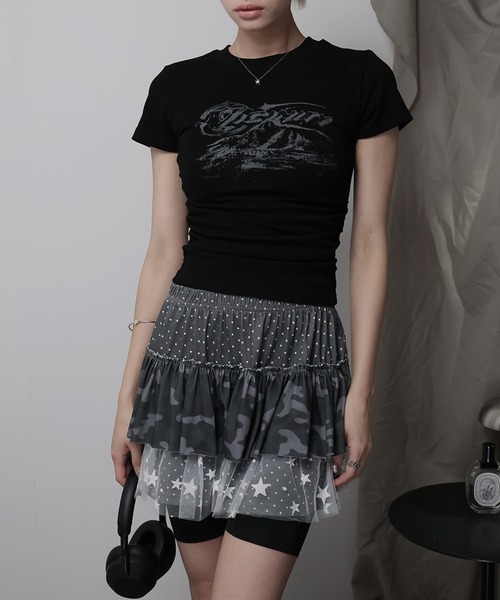 Ulysses（ユリシス）の「サイドシャーリングロゴミニTシャツ（Tシャツ/カットソー・レディース・キャメル/ブラック・M/S）」の16枚目の写真