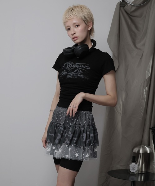 Ulysses（ユリシス）の「サイドシャーリングロゴミニTシャツ（Tシャツ/カットソー・レディース・キャメル/ブラック・M/S）」の14枚目の写真
