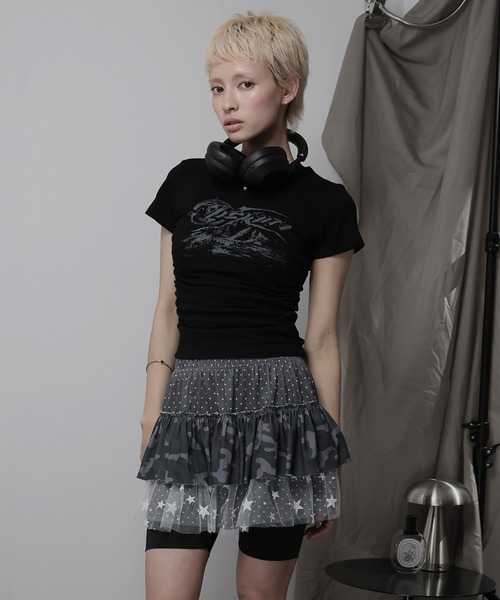 Ulysses（ユリシス）の「サイドシャーリングロゴミニTシャツ（Tシャツ/カットソー・レディース・キャメル/ブラック・M/S）」の15枚目の写真
