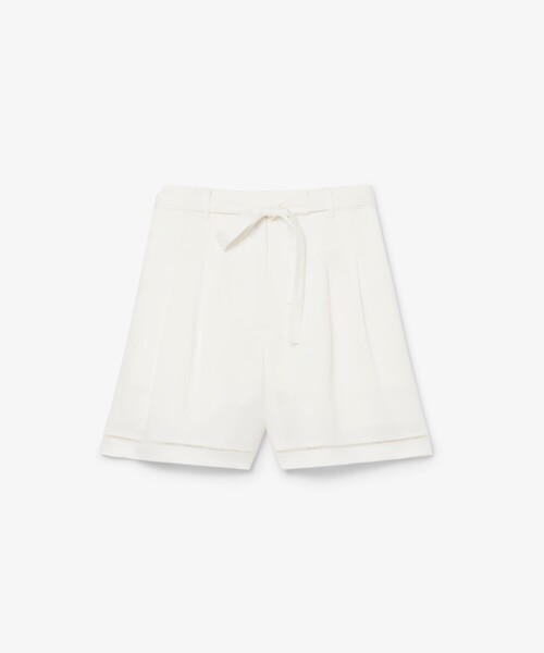 LACOSTE(ラコステ)の「リヨセル×リネンブレンドベルテッドバミューダショーツ タックショーツ(その他パンツ・レディース・オフホワイト・38/36)」の9枚目の写真