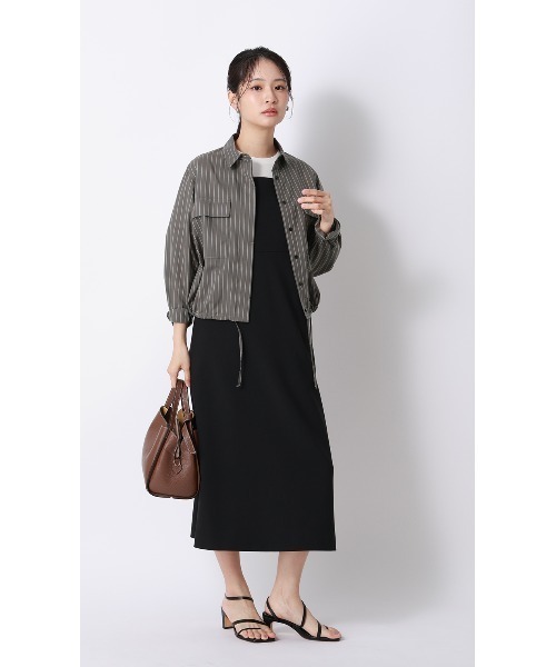 AOYAMA(アオヤマ)の「ドロストヘムシャツジャケット【涼】(シャツ/ブラウス・レディース・チャコールグレー/グレー系その他・M)」の14枚目の写真