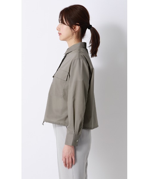 AOYAMA(アオヤマ)の「ドロストヘムシャツジャケット【涼】(シャツ/ブラウス・レディース・チャコールグレー/グレー系その他・M)」の17枚目の写真