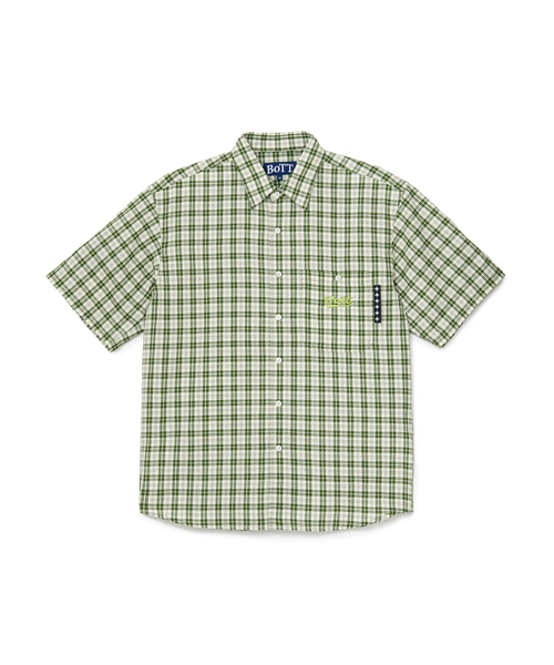 BOTT(ボット)の「BoTT / ボット Plaid S/S Shirt(シャツ/ブラウス・メンズ・レッド/グリーン/ブラック・MEDIUM/LARGE)」の3枚目の写真