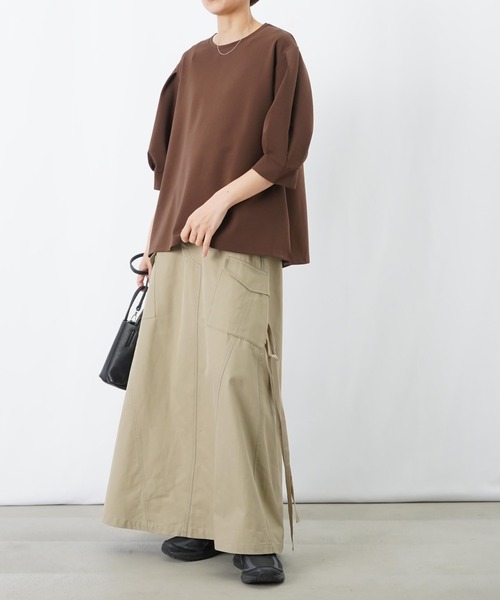 LUCA/LADY LUCK LUCA(ルカ/レディラックルカ)の「LC/LLL 袖ボリュームプルオーバー/袖タックポンチプルオーバー(Tシャツ/カットソー・レディース・ブラウン/チャコールグレー/アイボリー・FREE)」の19枚目の写真