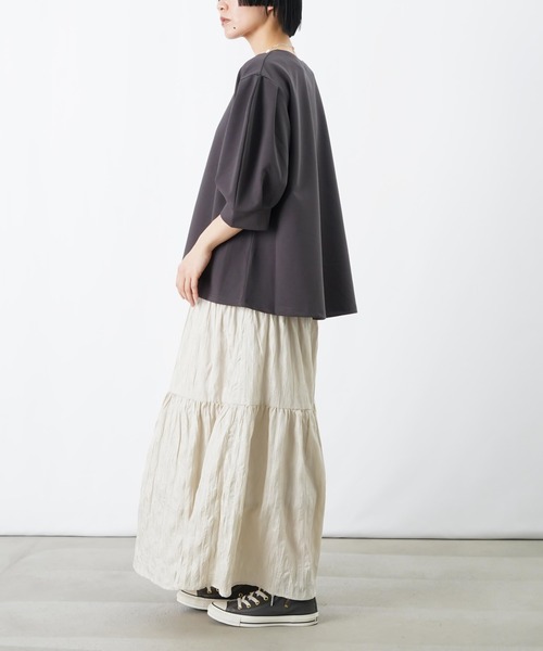 LUCA/LADY LUCK LUCA(ルカ/レディラックルカ)の「LC/LLL 袖ボリュームプルオーバー/袖タックポンチプルオーバー(Tシャツ/カットソー・レディース・ブラウン/チャコールグレー/アイボリー・FREE)」の13枚目の写真