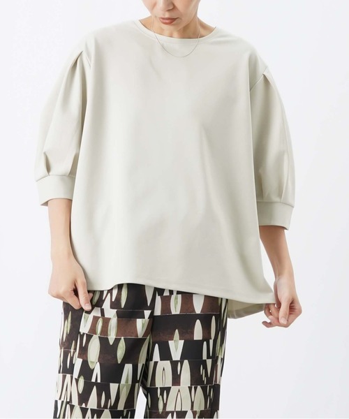 LUCA/LADY LUCK LUCA(ルカ/レディラックルカ)の「LC/LLL 袖ボリュームプルオーバー/袖タックポンチプルオーバー(Tシャツ/カットソー・レディース・ブラウン/チャコールグレー/アイボリー・FREE)」の8枚目の写真