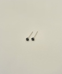 〈LOINE〉金属アレルギー対応 / ステンレス / ガラスストーン スタッドピアス 3mm