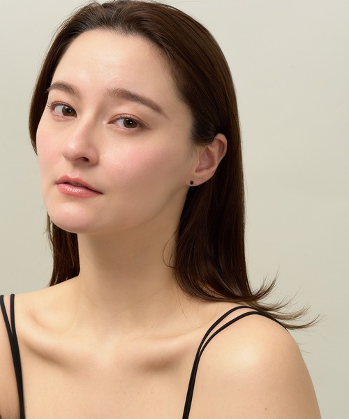 VATSURICA（バツリカ）の「〈LOINE〉金属アレルギー対応 / ステンレス / ガラスストーン スタッドピアス 3mm（ピアス（両耳用）・レディース・ブラック/クリア・FREE）」の11枚目の写真