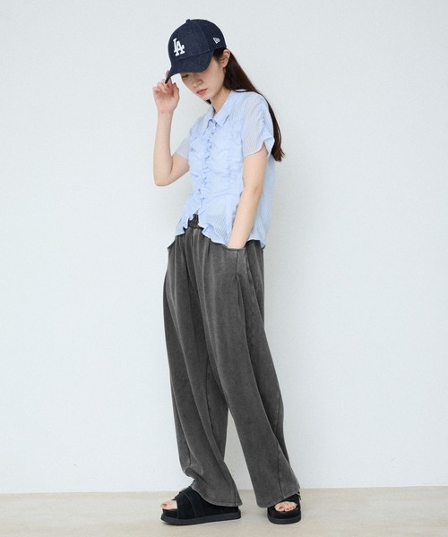 JEANASIS【接触冷感】5ポケットスウェットコクーンパンツ　ライトブルー 接触冷感】5ポケットスウェットコクーンパンツ/683984（スウェット