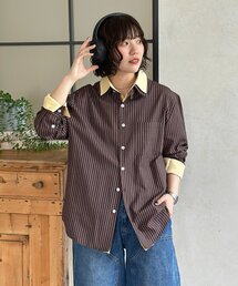フェイクレイヤー長袖シャツ