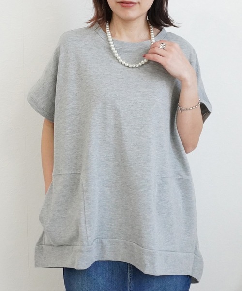 SELECT LEVERY(セレクトリベリー)の「ヘビーテリープルオーバー(Tシャツ/カットソー・レディース・カーキ/オフホワイト/グレー/チャコールグレー・MEDIUM/LARGE)」の3枚目の写真