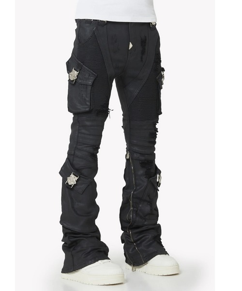 L.H.P(エルエイチピー)の「GUAPI/グアピ/Black Ops Waxed Denim(デニムパンツ・メンズ・ブラック・28/34/32/30)」の4枚目の写真