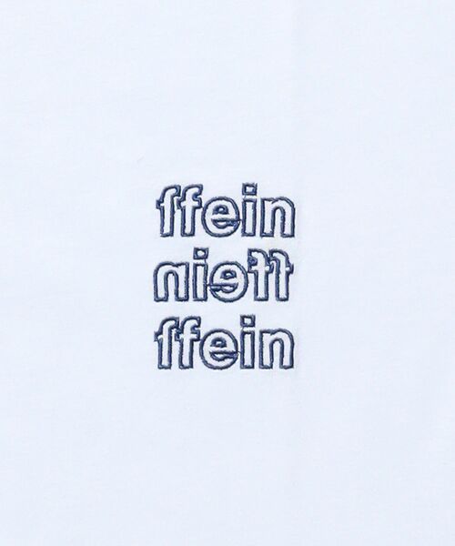 FFEIN(フェイン)の「【FFEIN(フェイン)】ワンポイント3段ロゴアウトライン刺繍ショート丈Tシャツ / クルーネック 半袖 ワンポイント シンプル 刺繍【短丈】(Tシャツ/カットソー・メンズ・ホワイト/ネイビー/ブラック・LARGE/MEDIUM/SMALL)」の19枚目の写真