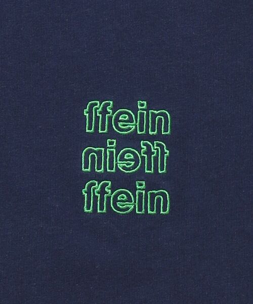 FFEIN(フェイン)の「【FFEIN(フェイン)】ワンポイント3段ロゴアウトライン刺繍ショート丈Tシャツ / クルーネック 半袖 ワンポイント シンプル 刺繍【短丈】(Tシャツ/カットソー・メンズ・ホワイト/ネイビー/ブラック・LARGE/MEDIUM/SMALL)」の22枚目の写真