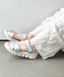 ELENAS アクションレザー軽量ベルクロストラップサンダル