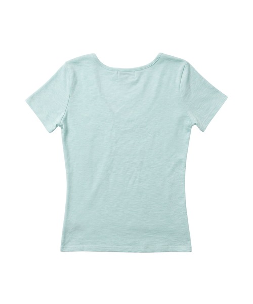 HOOK(フック)の「HOOK for girls リボンロゴプリント レイヤード風UネックTシャツ (SS)(Tシャツ/カットソー・レディース・ブルー/イエロー・FREE)」の14枚目の写真