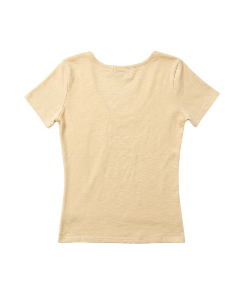 HOOK(フック)の「HOOK for girls リボンロゴプリント レイヤード風UネックTシャツ (SS)(Tシャツ/カットソー・レディース・ブルー/イエロー・FREE)」の12枚目の写真