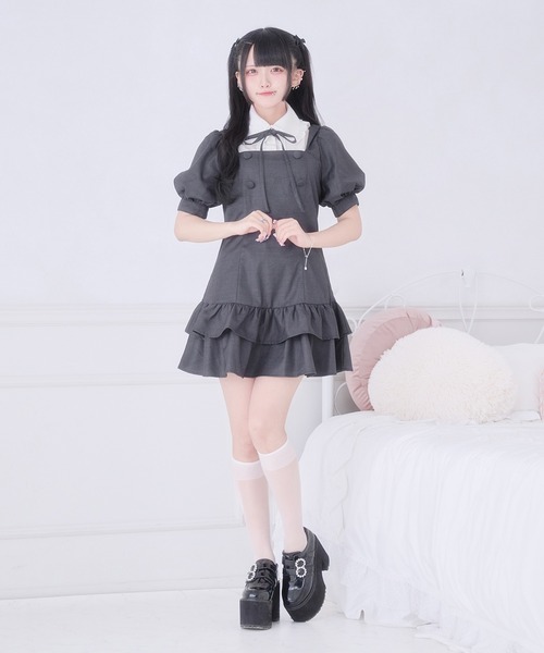 クラシカルシャツレイヤードワンピース（ワンピース）｜Pal elfy（パル