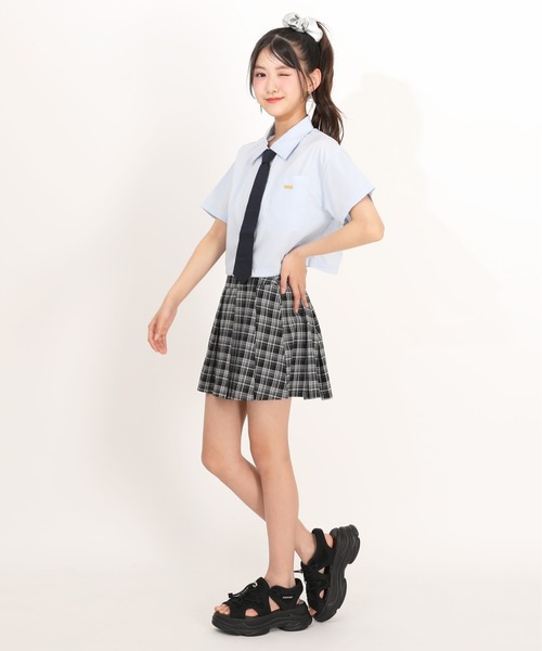 PINKHUNT(ピンクハント)の「PINKHUNT ネクタイ付きシャツ 1820K(シャツ/ブラウス・キッズ・ホワイト/スカイブルー系1・150cm/160cm/130cm/140cm/120cm)」の13枚目の写真