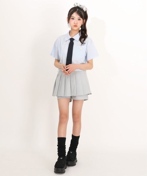 PINKHUNT(ピンクハント)の「PINKHUNT ネクタイ付きシャツ 1820K(シャツ/ブラウス・キッズ・ホワイト/スカイブルー系1・150cm/160cm/130cm/140cm/120cm)」の16枚目の写真