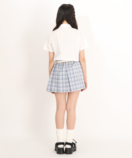 PINKHUNT(ピンクハント)の「PINKHUNT ネクタイ付きシャツ 1820K(シャツ/ブラウス・キッズ・ホワイト/スカイブルー系1・150cm/160cm/130cm/140cm/120cm)」の5枚目の写真