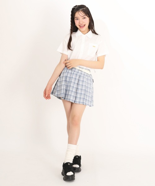 PINKHUNT(ピンクハント)の「PINKHUNT ネクタイ付きシャツ 1820K(シャツ/ブラウス・キッズ・ホワイト/スカイブルー系1・150cm/160cm/130cm/140cm/120cm)」の8枚目の写真