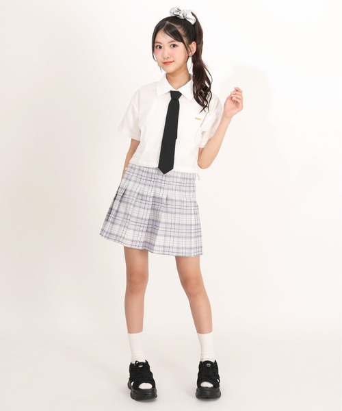 PINKHUNT(ピンクハント)の「PINKHUNT ネクタイ付きシャツ 1820K(シャツ/ブラウス・キッズ・ホワイト/スカイブルー系1・150cm/160cm/130cm/140cm/120cm)」の9枚目の写真