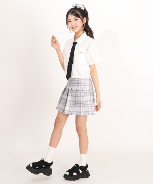PINKHUNT(ピンクハント)の「PINKHUNT ネクタイ付きシャツ 1820K(シャツ/ブラウス・キッズ・ホワイト/スカイブルー系1・150cm/160cm/130cm/140cm/120cm)」の10枚目の写真