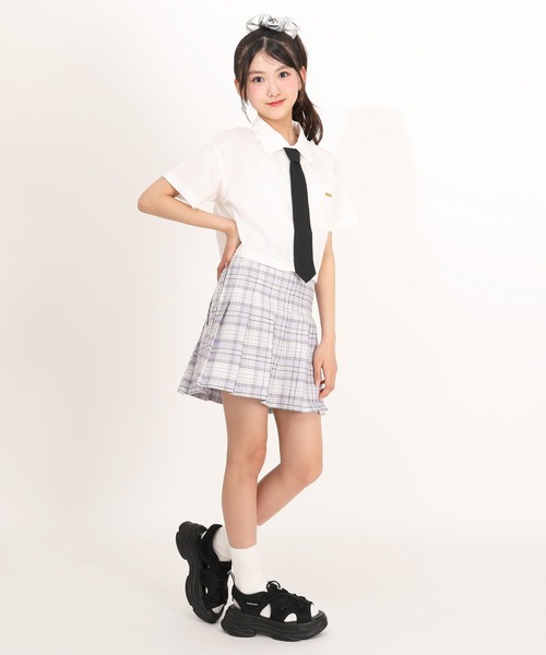 PINKHUNT(ピンクハント)の「PINKHUNT ネクタイ付きシャツ 1820K(シャツ/ブラウス・キッズ・ホワイト/スカイブルー系1・150cm/160cm/130cm/140cm/120cm)」の11枚目の写真