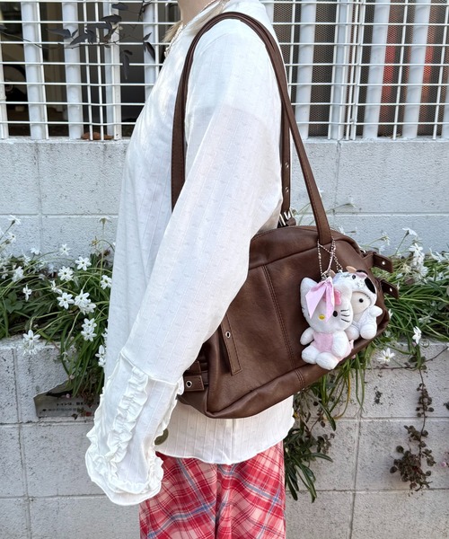 lanan select(ラナンセレクト)の「フェイクレザーデザインショルダーバッグ(ショルダーバッグ・レディース・ブラウン/レオパード・FREE)」の6枚目の写真