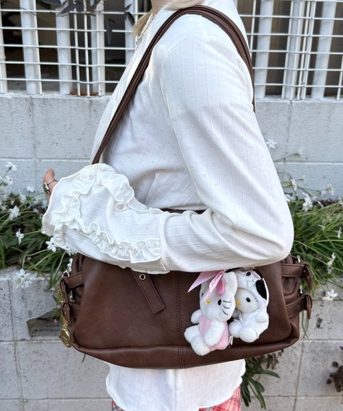 lanan select(ラナンセレクト)の「フェイクレザーデザインショルダーバッグ(ショルダーバッグ・レディース・ブラウン/レオパード・FREE)」の5枚目の写真