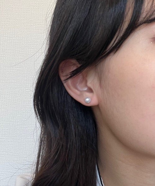 tunee（チュニー）の「チェーンパールピアス(hsyd)（ピアス（両耳用）・レディース・ホワイト・FREE）」の5枚目の写真