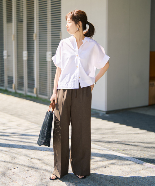 Spick & Span(スピックアンドスパン)の「《手洗い可 / 追加2》PEウォッシャブルイージースラックスパンツ(スラックス・レディース・ブラウン/チャコールグレー/ベージュ・40/38/36/34)」の22枚目の写真