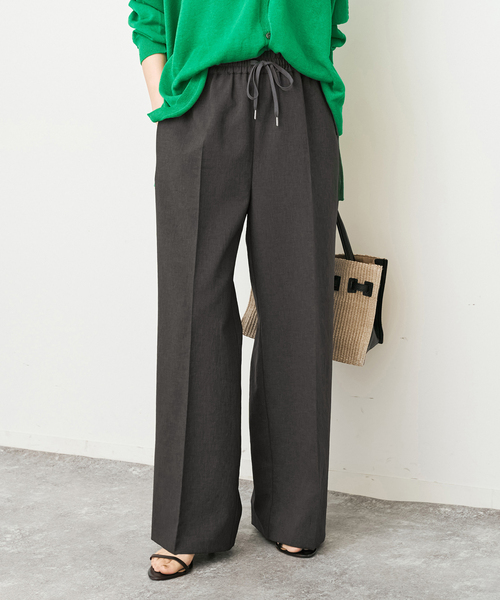 Spick & Span(スピックアンドスパン)の「《手洗い可 / 追加2》PEウォッシャブルイージースラックスパンツ(スラックス・レディース・ブラウン/チャコールグレー/ベージュ・40/38/36/34)」の5枚目の写真