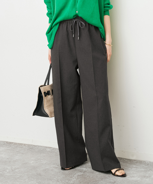Spick & Span(スピックアンドスパン)の「《手洗い可 / 追加2》PEウォッシャブルイージースラックスパンツ(スラックス・レディース・ブラウン/チャコールグレー/ベージュ・40/38/36/34)」の6枚目の写真