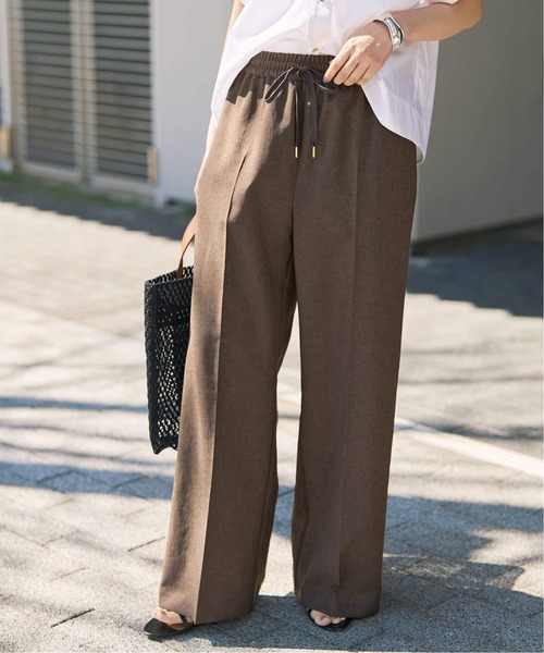 Spick & Span(スピックアンドスパン)の「《手洗い可 / 追加2》PEウォッシャブルイージースラックスパンツ(スラックス・レディース・ブラウン/チャコールグレー/ベージュ・40/38/36/34)」の12枚目の写真