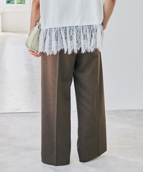 Spick & Span(スピックアンドスパン)の「《手洗い可 / 追加2》PEウォッシャブルイージースラックスパンツ(スラックス・レディース・ブラウン/チャコールグレー/ベージュ・40/38/36/34)」の17枚目の写真