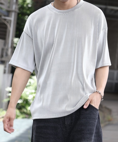 Art re A select(アトリエセレクト)の「【MADE IN KOREA】サマーモードプリーツTシャツ(Tシャツ/カットソー・メンズ・ホワイト/ブラック/チャコールグレー・FREE)」の12枚目の写真