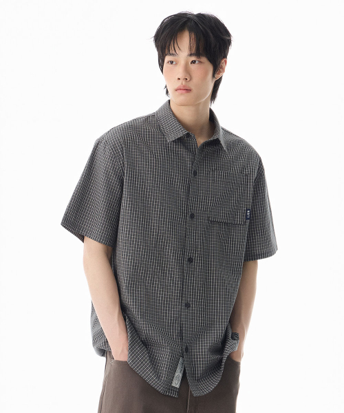 NOT ONLY FOR TODAY（ノットオンリーフォートゥデイ）の「チェックポケット半袖シャツ[ブラック]（シャツ/ブラウス・メンズ・その他・X-LARGE/MEDIUM/LARGE）」の2枚目の写真