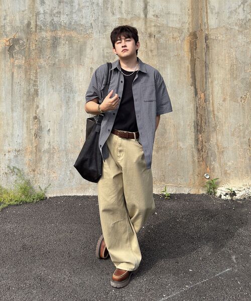NOT ONLY FOR TODAY（ノットオンリーフォートゥデイ）の「チェックポケット半袖シャツ[ブラック]（シャツ/ブラウス・メンズ・その他・X-LARGE/MEDIUM/LARGE）」の9枚目の写真
