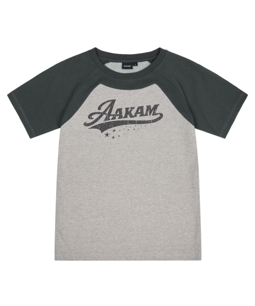 AAKAM(アーカム)の「Authentic Raglan Half Top (Gray)(Tシャツ/カットソー・レディース・その他・2/1/3)」の1枚目の写真