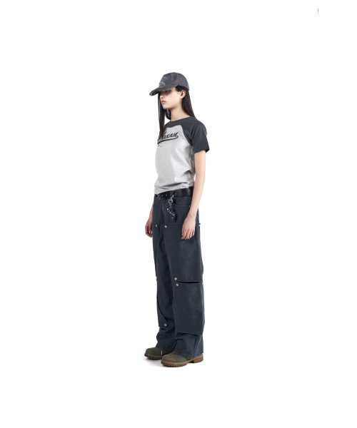 AAKAM(アーカム)の「Authentic Raglan Half Top (Gray)(Tシャツ/カットソー・レディース・その他・2/1/3)」の3枚目の写真