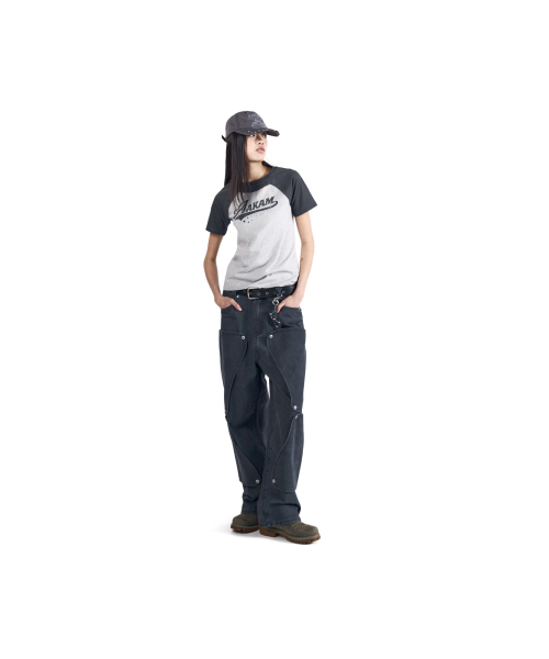 AAKAM(アーカム)の「Authentic Raglan Half Top (Gray)(Tシャツ/カットソー・レディース・その他・2/1/3)」の4枚目の写真