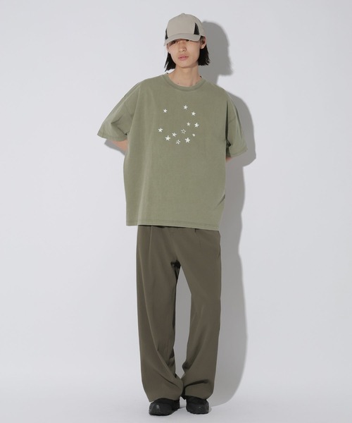 LAKOLE(ラコレ)の「スター柄加工T / 669290(Tシャツ/カットソー・メンズ・グリーン/ブラック/グレー・LARGE/MEDIUM)」の15枚目の写真