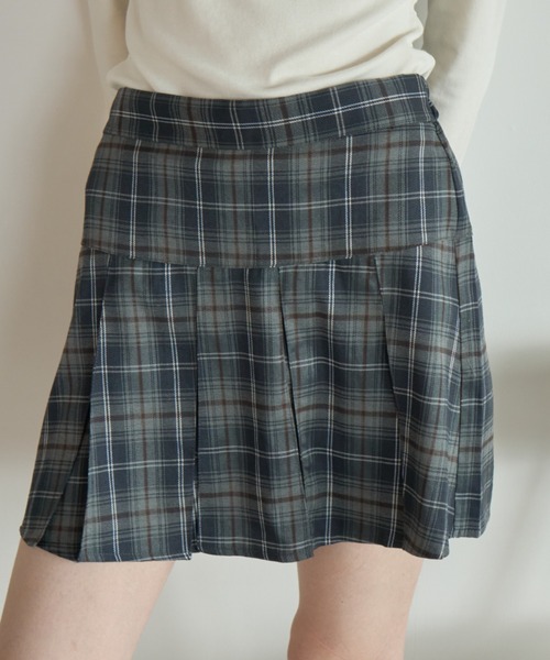 Birthday room(バースデイルーム)の「チェックプリーツミニSK/Plaid pleated mini skirt(スカート・レディース・ブラウン/グレー・FREE)」の10枚目の写真
