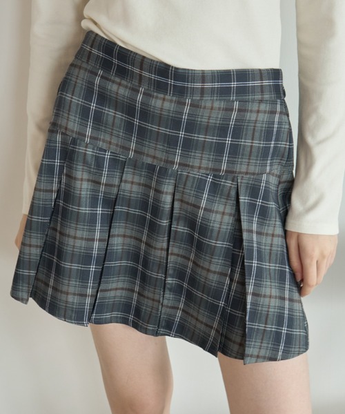 Birthday room(バースデイルーム)の「チェックプリーツミニSK/Plaid pleated mini skirt(スカート・レディース・ブラウン/グレー・FREE)」の11枚目の写真