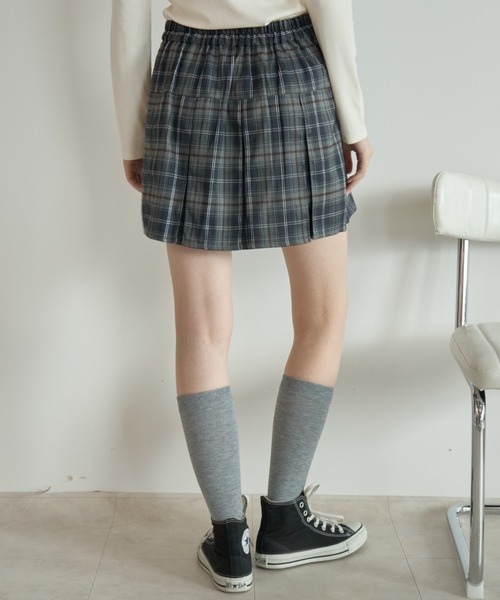 Birthday room(バースデイルーム)の「チェックプリーツミニSK/Plaid pleated mini skirt(スカート・レディース・ブラウン/グレー・FREE)」の13枚目の写真