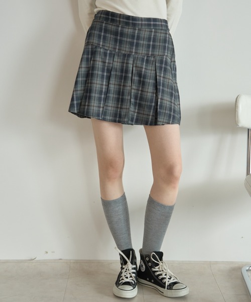 Birthday room(バースデイルーム)の「チェックプリーツミニSK/Plaid pleated mini skirt(スカート・レディース・ブラウン/グレー・FREE)」の15枚目の写真